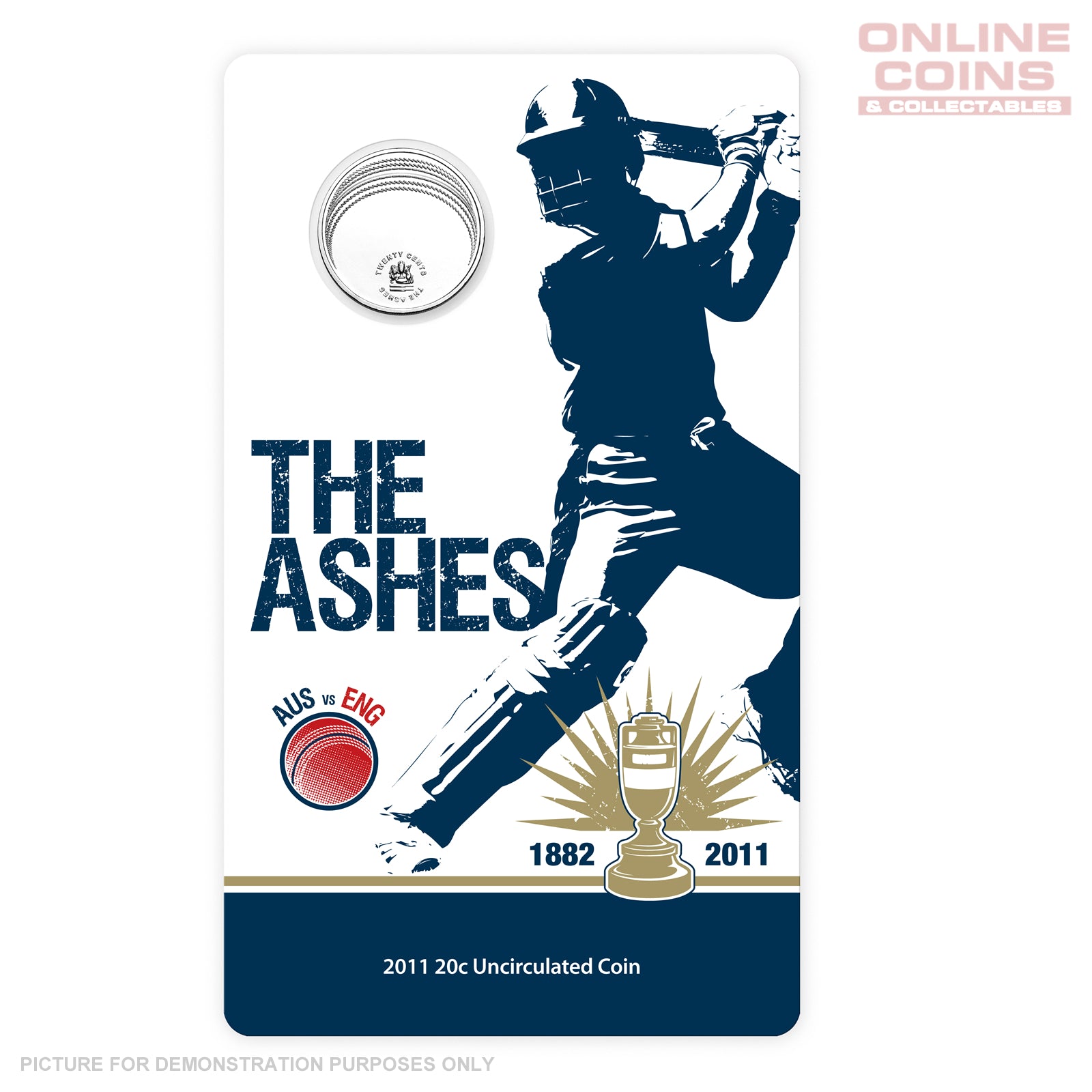 2011 Royal Australian Mint - 2010/11 The Ashes Test Series - Uncirculated 20c coin in card
